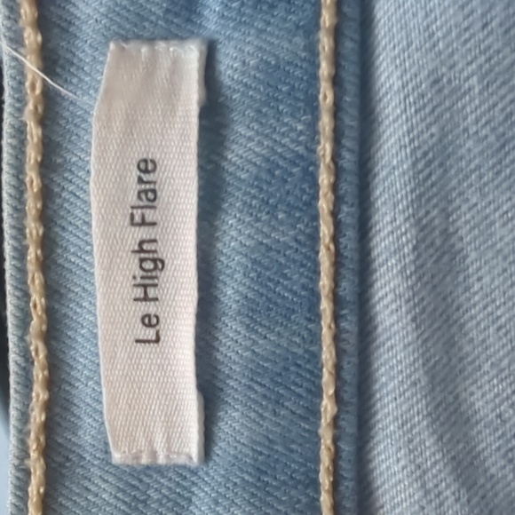 FRAME Denim "Le High Flare" jeans lightwash Surfview color sz 27x25L TALL/Long - Picture 12 of 16